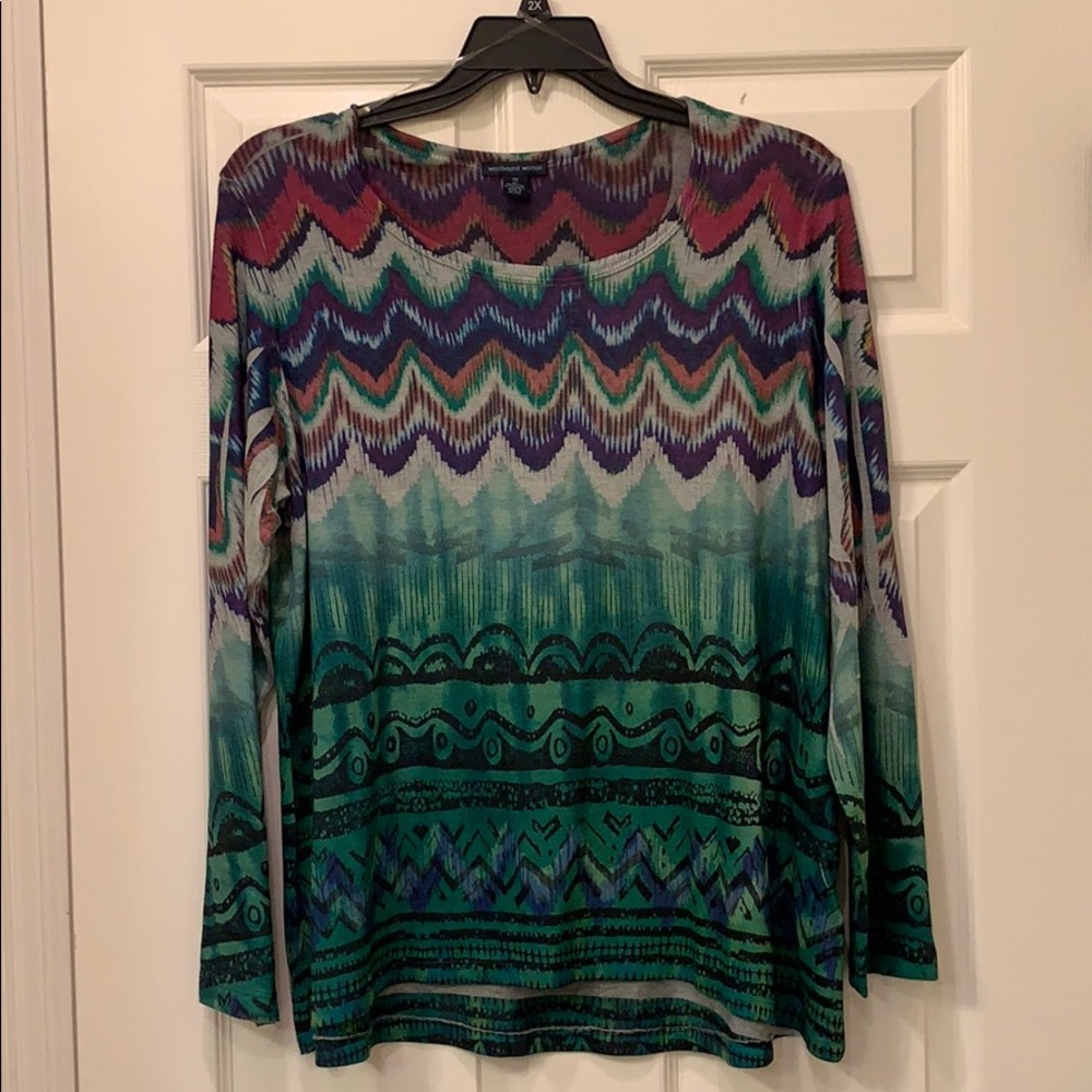 Westbound Woman 1X Long sleeve Blouse